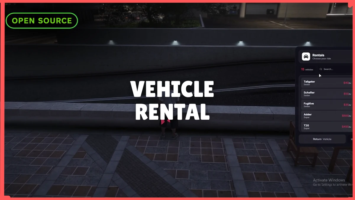 Rental System FiveM | Vehicle Rental Script | Open Source